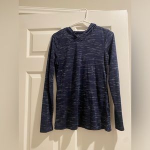 Nike Dri-Fit Navy long sleeve with hood